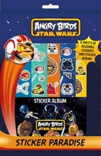 Angry Birds Sticker Paradise Album and 6 sheets of reusable stickers - Brand New