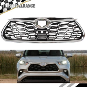Parrilla superior delantera malla con moldura cromada para Toyota Highlander 20 21 22 negra - Imagen 1 de 14