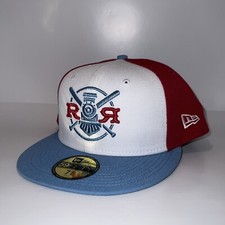 Round Rock Express New Era 7 5/8 Fitted Hat Train Texas Rangers RARE