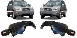 PAIR FRONT FENDER FRONT PART MUD GUARD SPLASH FOR SUBARU FORESTER 2002-2008 - Picture 1 of 8