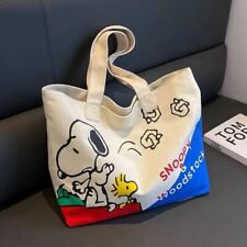 Snoopy Tote Bag Canvas Women Large Capacity Shoulder Girl's Bags NEW