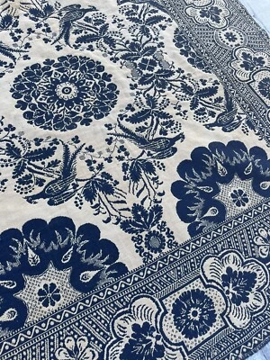 Antiker Overshot Jacquard Appalachen Southern Handarbeit gewebt 92” X81” - Bild 1 von 4