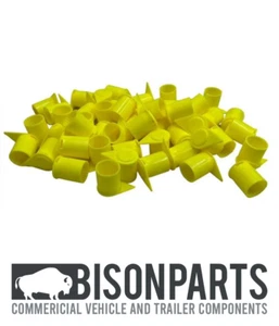 +27MM X 50 YELLOW LONG REACH UNIVERSAL WHEEL NUT INDICATOR COVER BP110-640/50 - Picture 1 of 12