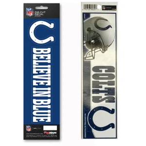 New NFL Indianapolis Colts Die-Cut Vinyl Slogan Decal and Bumper Stickers Set - Picture 1 of 3
