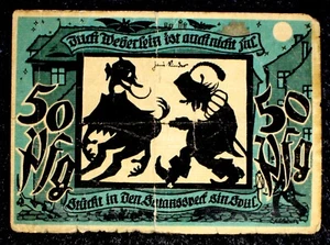 1921 Lichtenstein-Callnberg 50 Pfennig Notgeld Banknote – Saxony, Germany - Picture 1 of 4