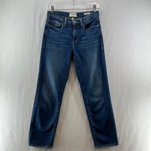 FRAME Jeans Womens Sz 26 Le Nouveau Straight Ankle Mid Rise Stretch Denim Blue - Picture 1 of 9