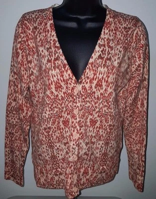 Merona Womens Cardigan Sweater Shirt Size M Medium Pink Red Burgundy - Image 1 of 3