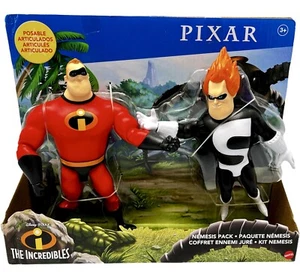 The Incredibles Action Figure Nemesis 2 Pack Mr Incredible And Syndrome Disney - Picture 1 of 9
