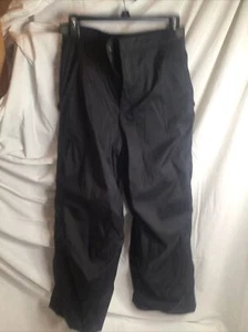 rei snowpants junior L 12/14 black fleece lining with growthtuck feature - Picture 1 of 2