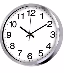 Amazon Basics 30.5 traditionelle Wanduhr, Nickel - Bild 1 von 5