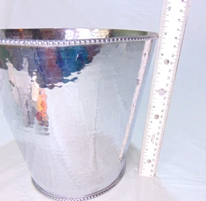 Cubo de hielo KE plateado CROMO cubo de champán enfriador de vino 9" de alto 9,5" W - Imagen 1 de 12