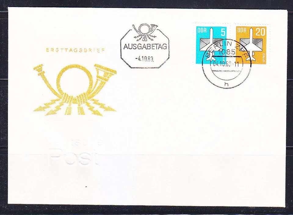 Germany DDR 1983 FDC cover Mi 2831-2832 Planes & envelopes.Air post - Image 1 of 1