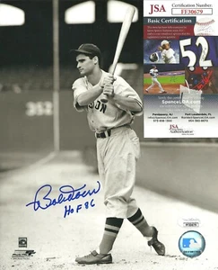 HOF Bobby Doerr Signed Auto Inscribed 8x10 Photo JSA COA Boston Red Sox - Picture 1 of 2