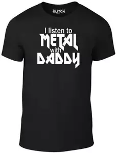 T-Shirt Bambino Metal - Divertente Bambini Papà Papà Musica Rock Thrash Punk Hardcore - Foto 1 di 4