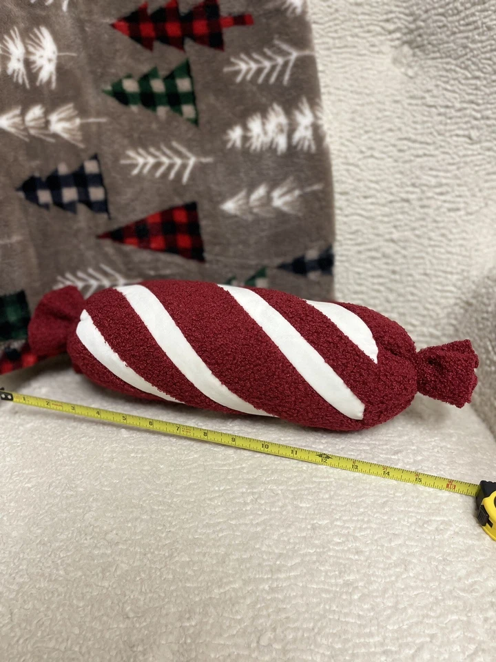 Pottery Barn Replica Peppermint Twist Decorative Throw Pillow NEW - Image 1 of 4