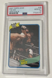 2007 WWE Heritage III #35 The MIZ PSA 10 Gem Mint Rookie Card RC Pop 3 - Picture 1 of 2