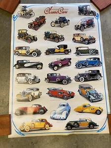 AUTHENTIC VINTAGE 1987 CLASSIC  CARS POSTER made in Italy by Arti Grafiche Mi. - Picture 1 of 5