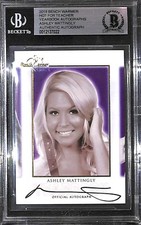 Ashley Mattingly Signed 2018 Bench Warmer Hot For Teacher Yearbook Card BAS COA