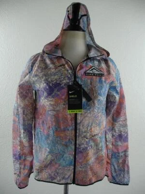 NUEVO CON ETIQUETAS $120 Mujer S Nike Trail Shield Windrunner Chaqueta Embalable CZ9538-468 Sudadera con Capucha Foto 1 de 4