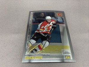 2000-2001 Topps Chrome Hockey Card #76 Valeri Bure Calgary Flames