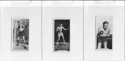 1935 J.A. Pattreiouex Sporting Celebrities Small Variation 3 Card Boxing Lot  - Image 1 of 2