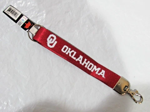 NCAA Oklahoma Sooners Wristlet Key Chains Hook and Ring 9" Long by Aminco Cover