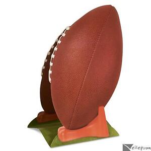 Beistle Game Day Football 3D Party Decoration 11" Table Centerpiece, Brown Green