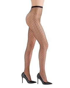 LEVANTE ITALIAN IMPORT Maxi Fish Net BLACK Tights-Size S/M - Picture 1 of 3