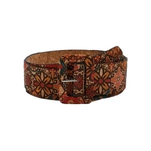 Bohemian Belt XXL Floral Brown Paisley Hippie Style Buckle Belts - Picture 1 of 7
