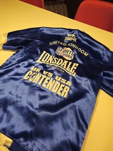 UK vs USA CONTENDER BOXING TOURNAMENT LONSDALE Corner Man Jacket SPORTS NETWORK - Picture 1 of 19