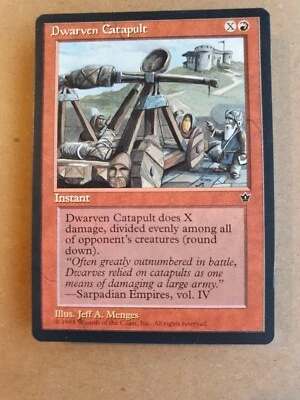 Dwarven Catapult MTG Fallen Empires (1994) Uncommon Red Instant NM - Image 1 of 2