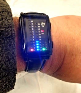 DETOMASO Watch Tivoli G-37023 LED Digital Black Wrist Watch Stainless Steel Rare - Picture 1 of 23