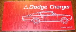 1967 67 Dodge Charger Owners Operators manual Original - Bild 1 von 4