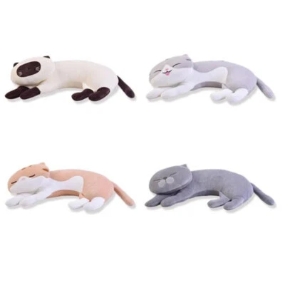 Cojín almohada gato siamés naranja gatito juguete de peluche muñeca de peluche animal de dibujos animados Foto 1 de 4