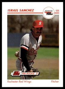 1991 Line Drive AAA Israel Sanchez Rochester Red Wings #465 - Picture 1 of 2
