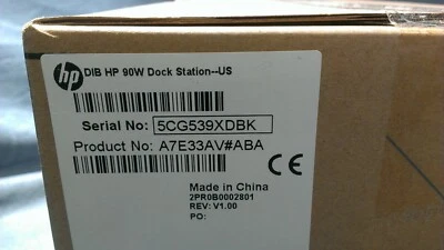 NEW HP 90W Docking Station With Power Supply HP EliteBook Laptop  A7E33AV#ABA - Image 1 of 2