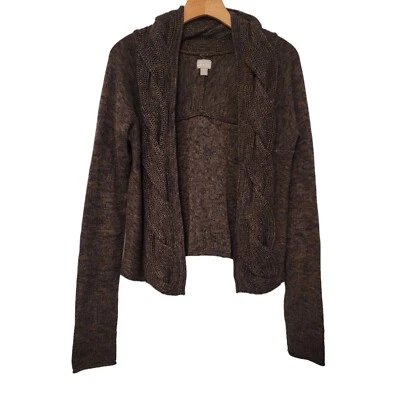 Cárdigan suéter envolvente CONVERSE ONE STAR marrón negro para mujer talla M ribete torcido Foto 1 de 4