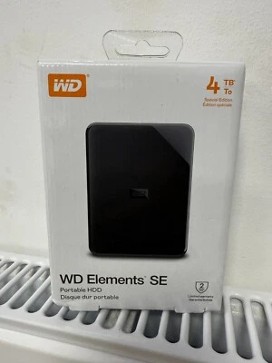 WD 4 TB Elements SE Portable External Hard Drive - USB 3.0 Black BNIB - Image 1 of 4