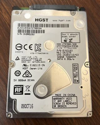 HGST HTE725032A7E630 2.5" 320GB Hard Drive Disk 7200RPM - Image 1 of 2