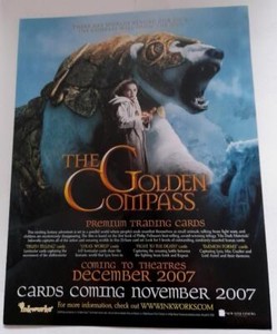 The Golden Compass Movie Trading Cards Sell Promotional Sheet (Inkworks 2007)