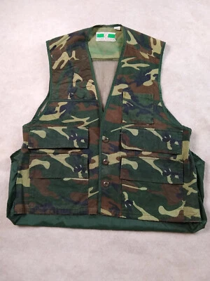 Game Winner Hunting Camo Vest Men's L Shell Pockets Padded Shoulder Mesh Vented - Image 1 of 4