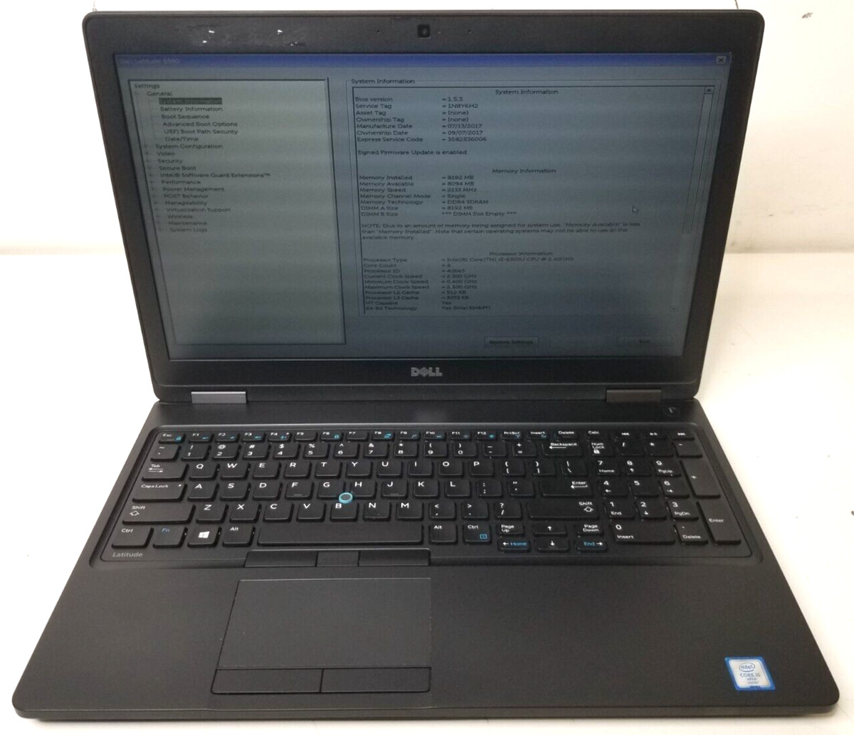 保証付 SSD256GB Wi-Fi有 15.6型 ノートパソコン DELL Latitude 5580