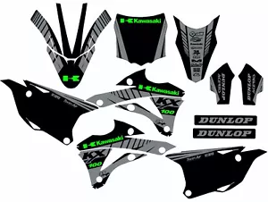 Graphic Kit for 2014-2021 Kawasaki KX100 KX 100 Decals black gray sticker - Foto 1 di 1