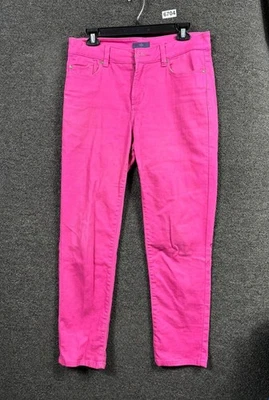 NYDJ Slim Ankle Jeans Womens Size 6 Pink Denim Straight Leg Lift Tuck - Image 1 of 4