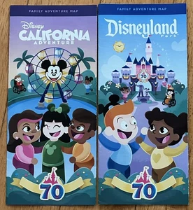 Disneyland 70 Celebration FAMILY ADVENTURE MAPS Disney California Adventure - Picture 1 of 1