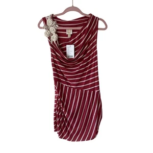 Anthropologie Ric Rac Boho gemischt Streifen Tunika ärmelloses Top Größe Medium Indie - Bild 1 von 5