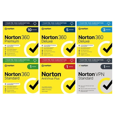 Norton 360 2025 Antivirus Standard Deluxe Premium 1PC, 3PC, 5PC, 10PC 1 Yr EU UK - Image 1 of 4