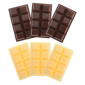  6 Pcs Fake Schokolade Schokotaler Schokoladendekorationen Künstliches Essen - Picture 1 of 12