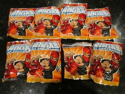NOS LOT OF 8 NINJAS BY ZANY BANDZ TOYS - SEALED BRAND NEW - BBA-16A - Image 1 of 2