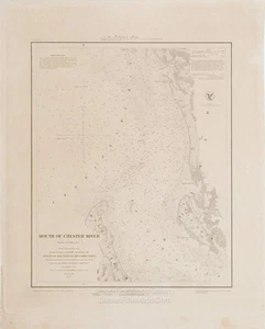 1849 Küstenvermessungskarte Mündung des Chester River Maryland, USCS, dickes Papier - Bild 1 von 1